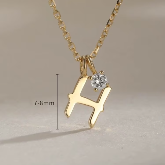 Up To 80% Off on Large Initial Necklace 18k Go... | Groupon Goods